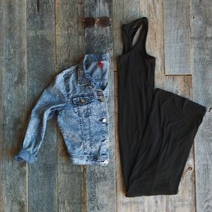 Jean jacket and maxi